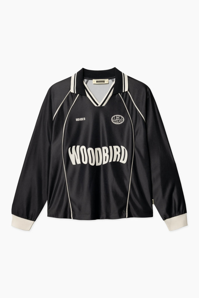 WBWaka L/S Sports Polo - Black - Woodbird