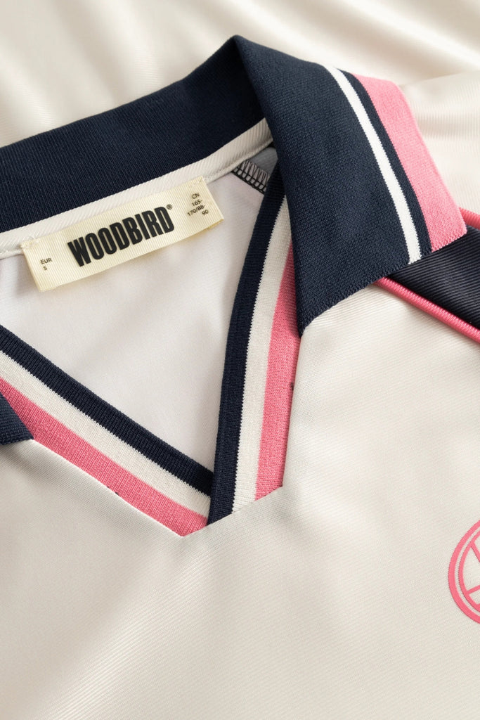 WBWaka S/S Sports Polo - Off White-Navy - Woodbird