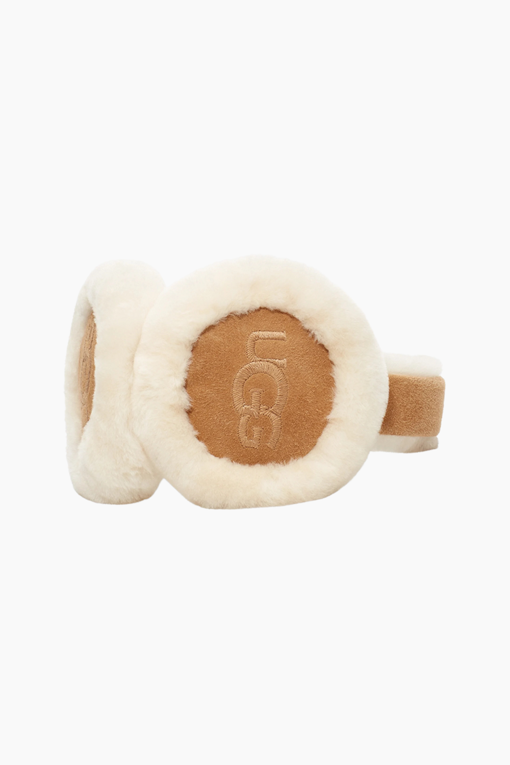 W Sheepskin Embroidery Earmuff - Chestnut - UGG