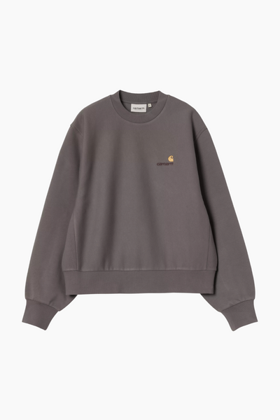 W' American Script Sweat I033649 - Porphyry - Carhartt WIP