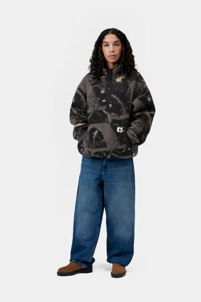 W' Elliot High Neck Liner - Camo Feather Tree, Black/Black - Carhartt WIP