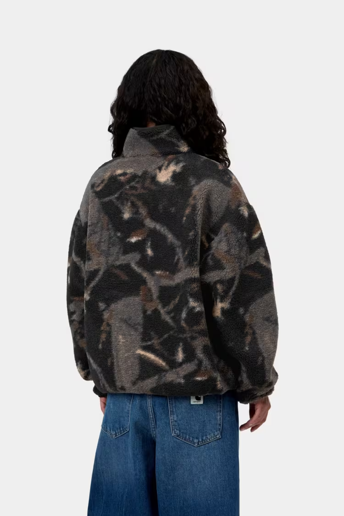 W' Elliot High Neck Liner - Camo Feather Tree, Black/Black - Carhartt WIP