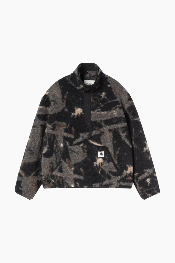 W' Elliot High Neck Liner - Camo Feather Tree, Black/Black - Carhartt WIP
