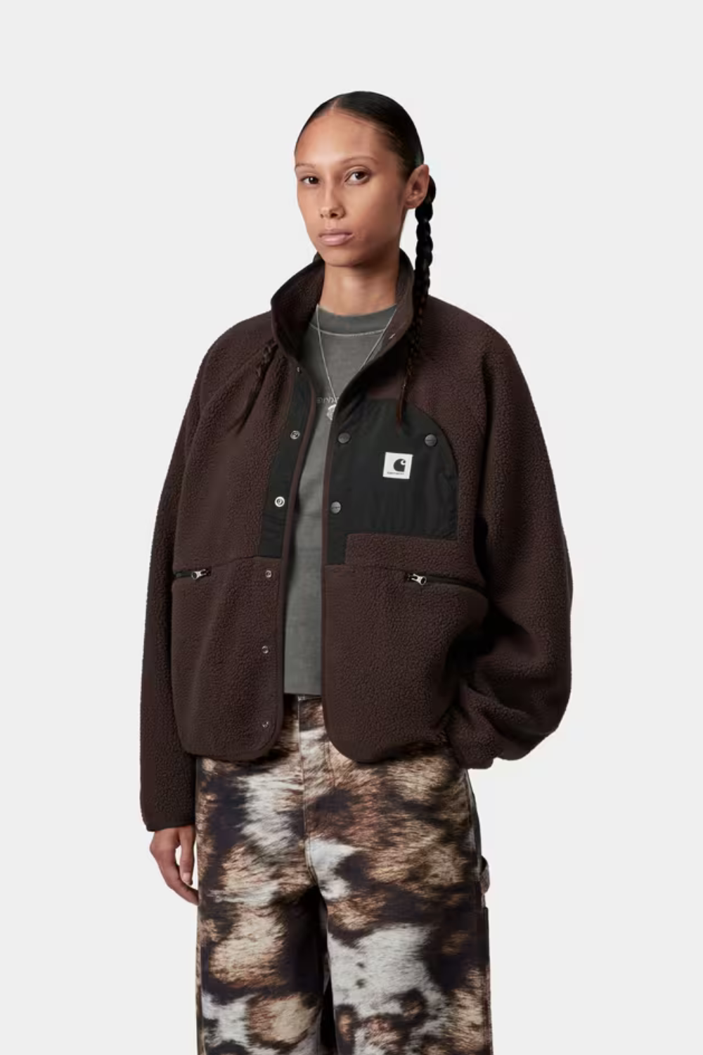 W' Flynn Fleece Jacket - Palisander/Black - Carhartt WIP