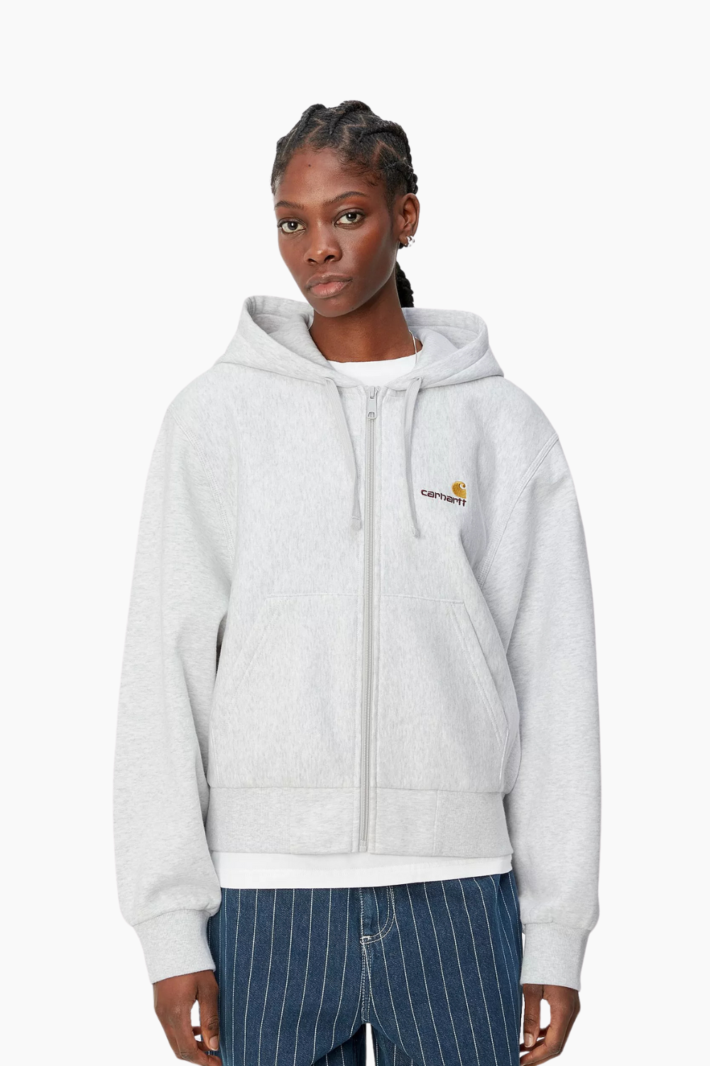 W' Hd American Script Sweat - Ash Heather - Carhartt WIP-1