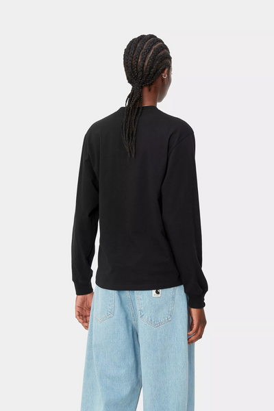 W' L/S Pocket T-Shirt - Black - Carhartt WIP