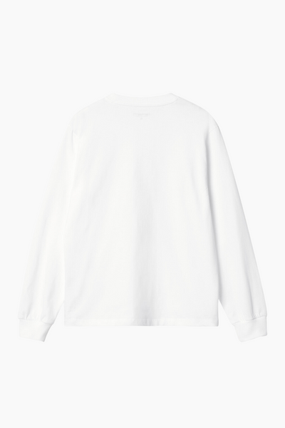 W' L/S Pocket T-Shirt - White - Carhartt WIP