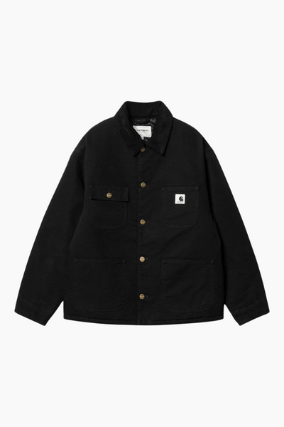 W' OG Michigan Coat (Winter) I032235 - Black/ Black Rinsed - Carhartt WIP