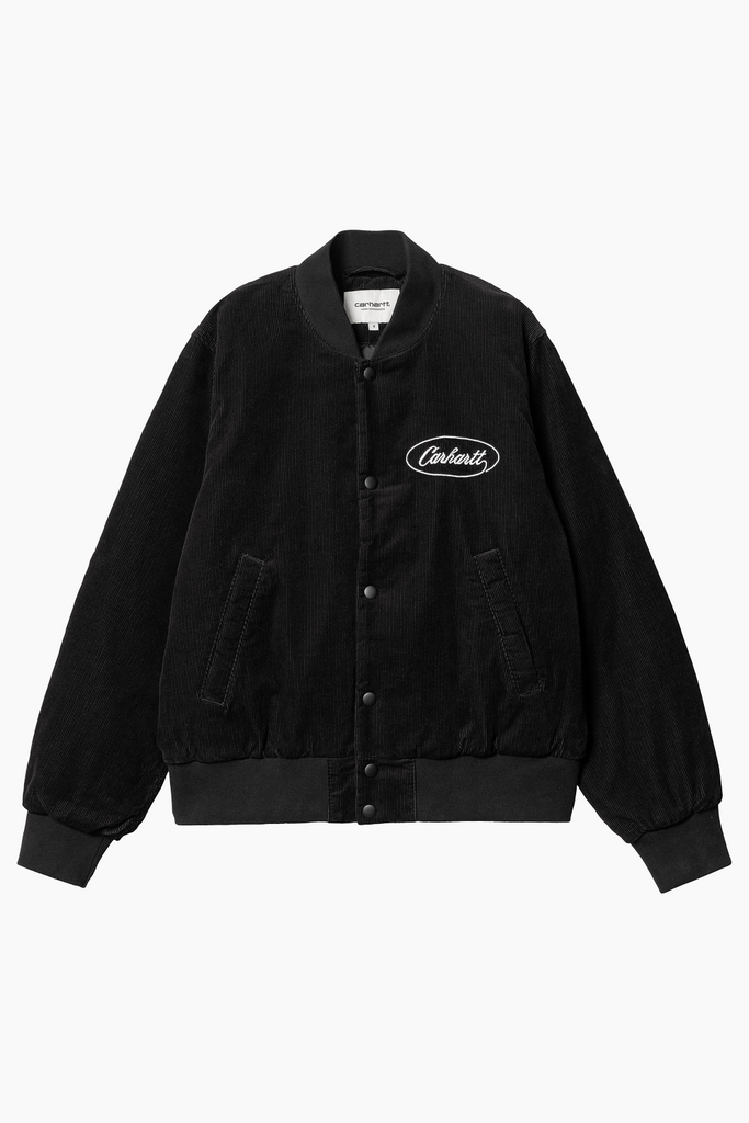 W' Rugged Letterman Jacket - Black/Wax - Carhartt WIP