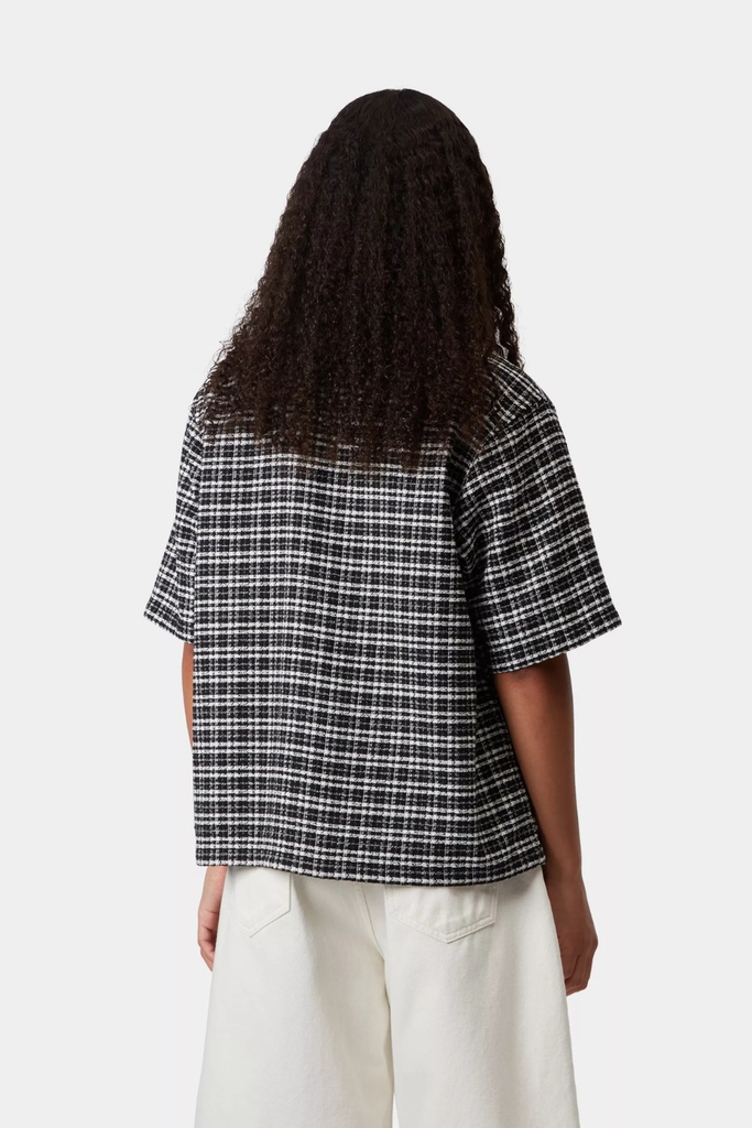 W' S/S Michigan Shirt - Kander Check, Black - Carhartt WIP