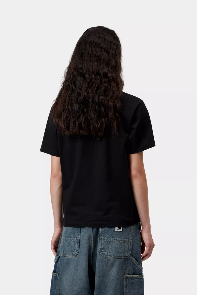 W' S/S Pocket Small Heart T-Shirt - Black - Carhartt WIP