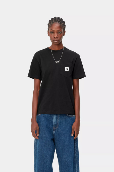 W' S/S Pocket T-shirt - Black - Carhartt WIP