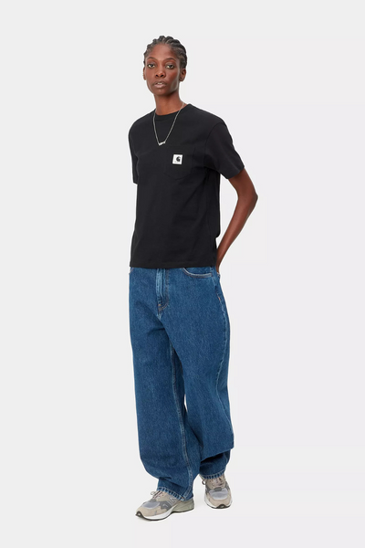 W' S/S Pocket T-shirt - Black - Carhartt WIP
