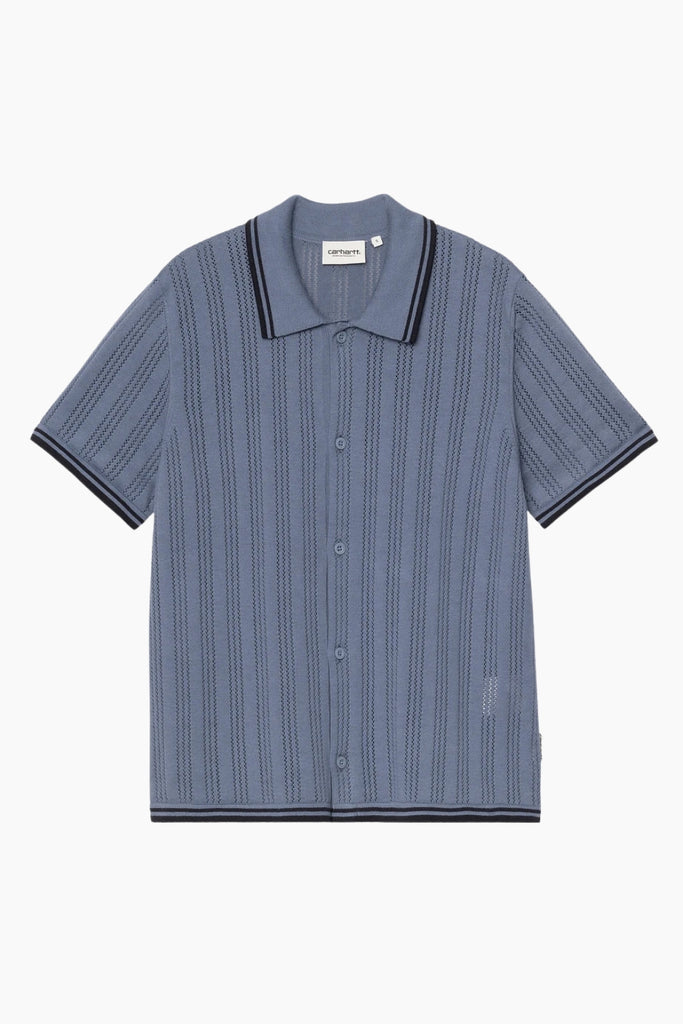 W' S/S Ramsey Knit Shirt - Velvet Blue - Carhartt WIP