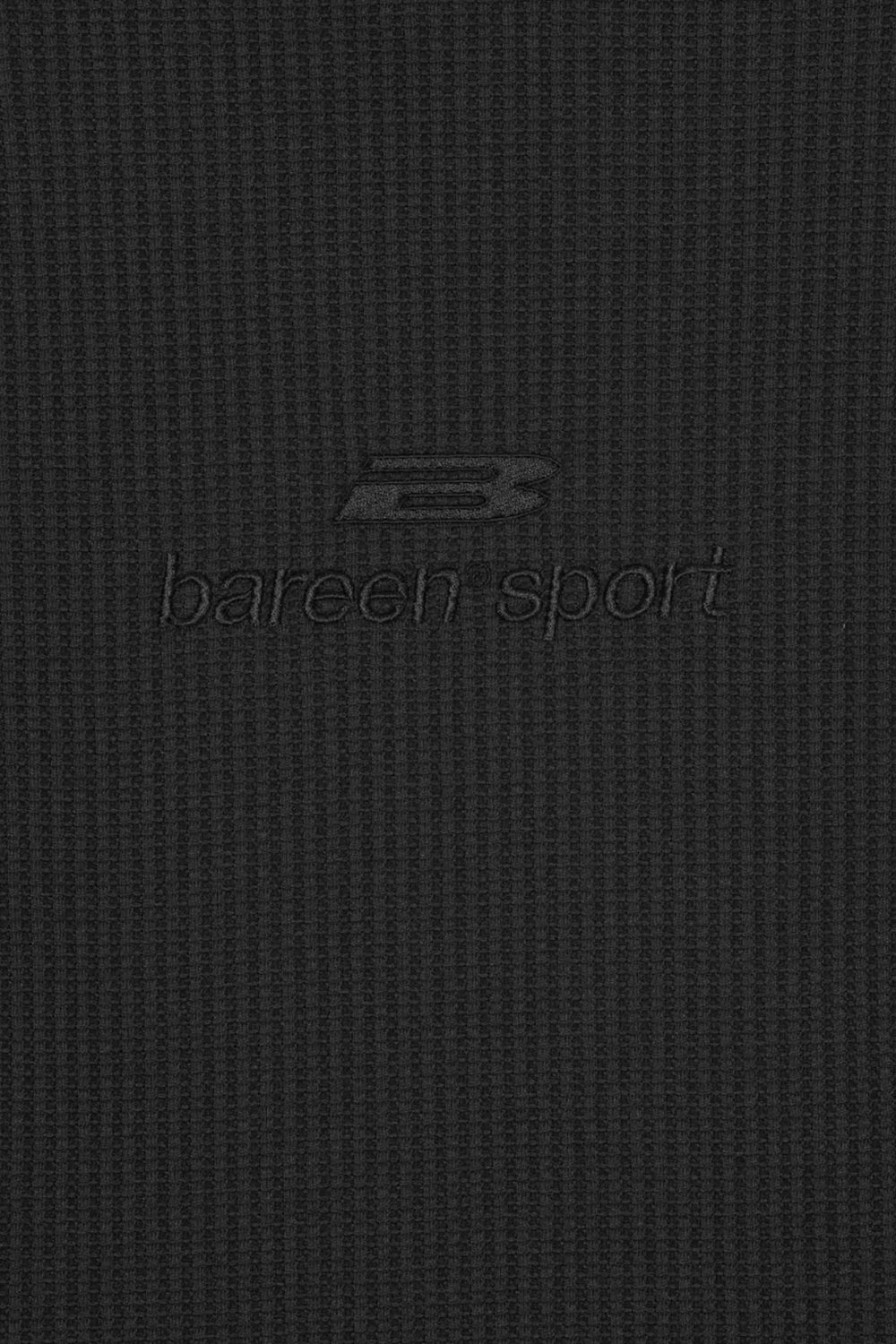 Waffle Raglan Longsleeve - Black - bareen