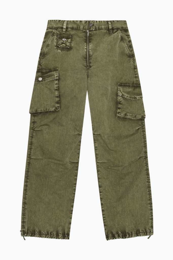 Washed Cotton Twill Pants W0754 - Kalamata - GANNI