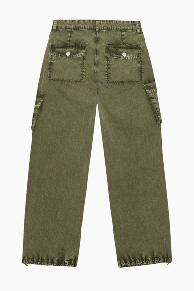 Washed Cotton Twill Pants W0754 - Kalamata - GANNI