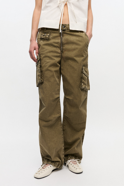 Washed Cotton Twill Pants W0754 - Kalamata - GANNI