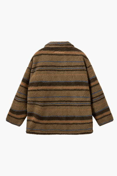 Weekend Pile Jacket - Lead Grey Multistripe - H2O Fagerholt