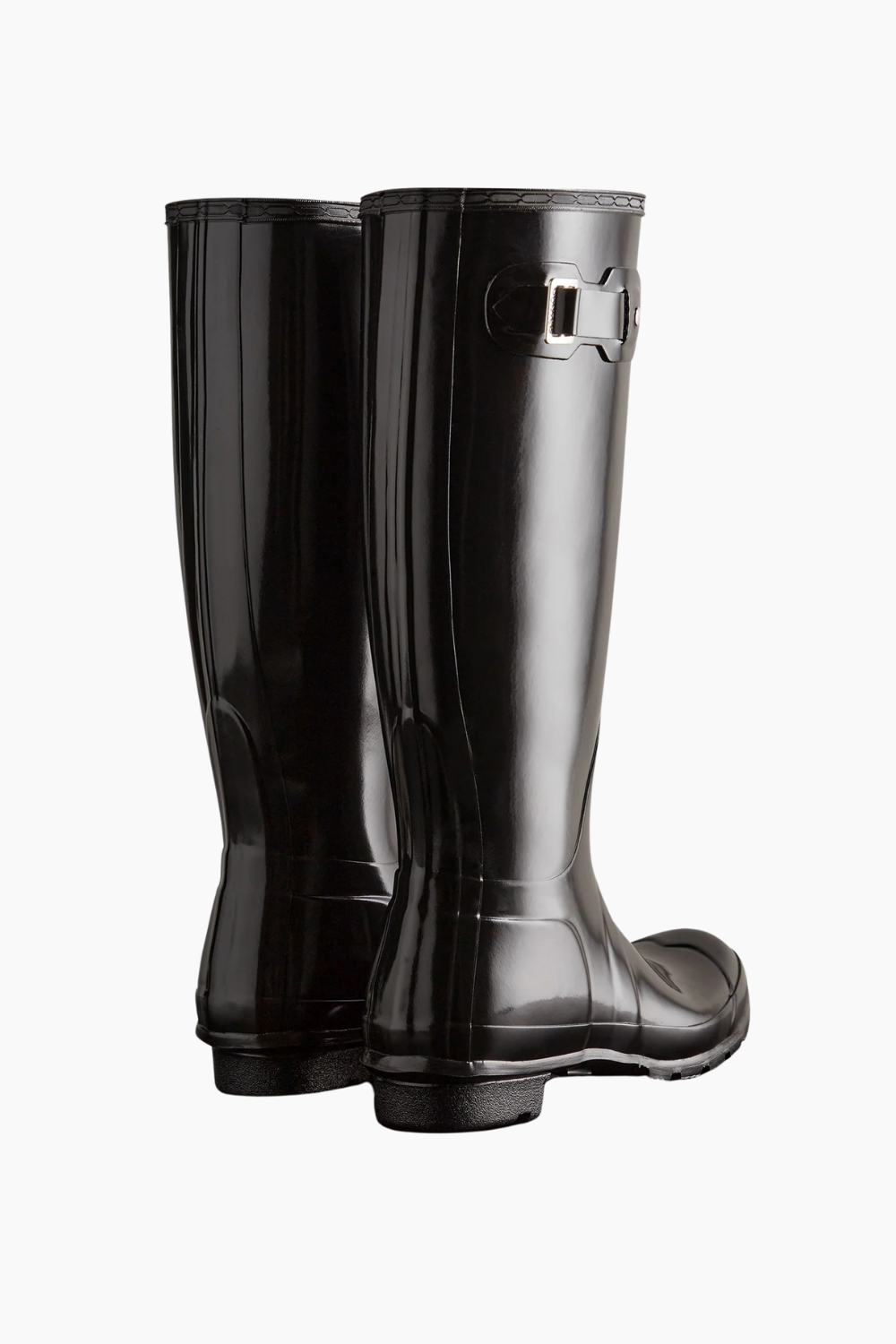 Womens Original Tall Gloss Boot - Black - Hunter-2