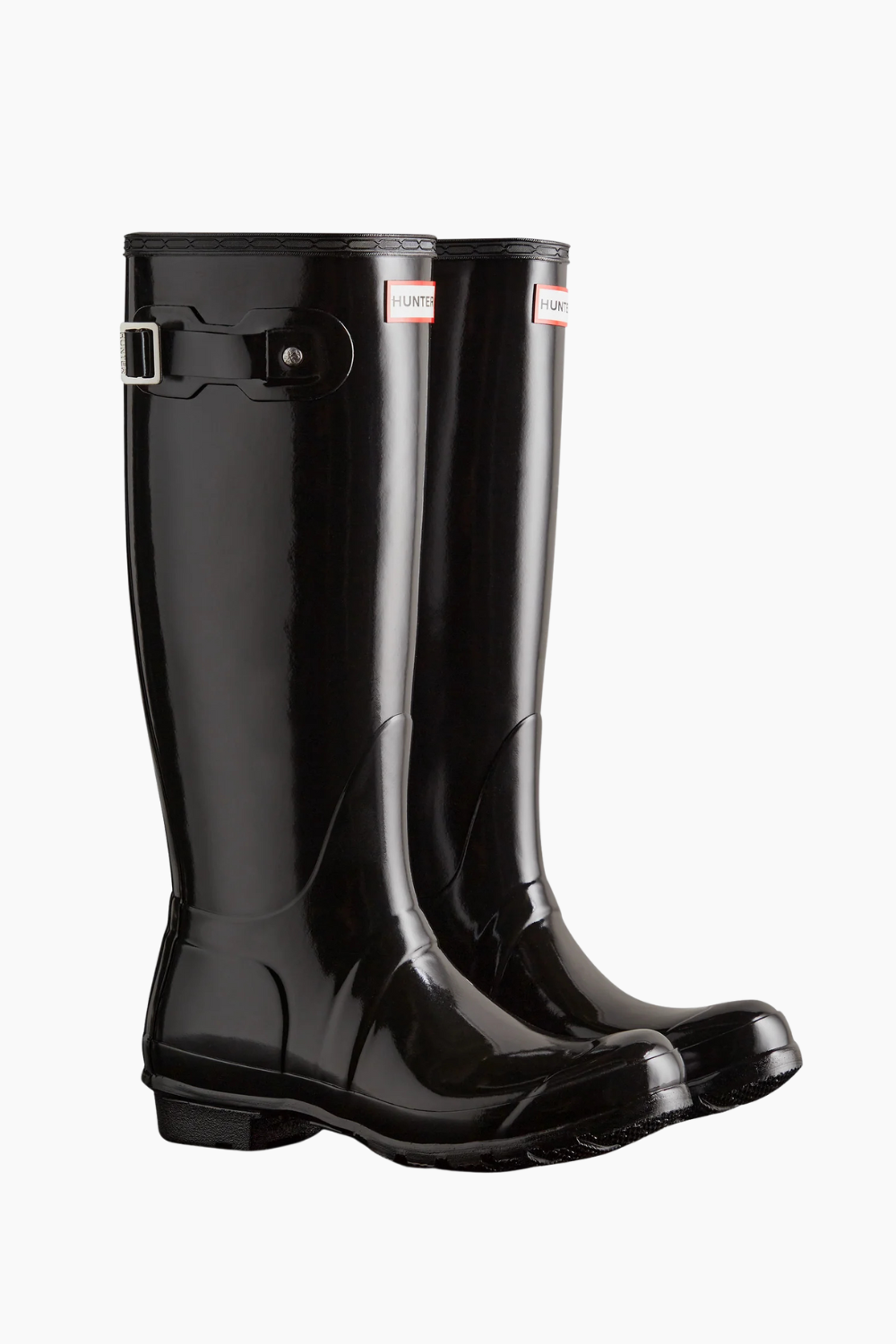 Womens Original Tall Gloss Boot - Black - Hunter