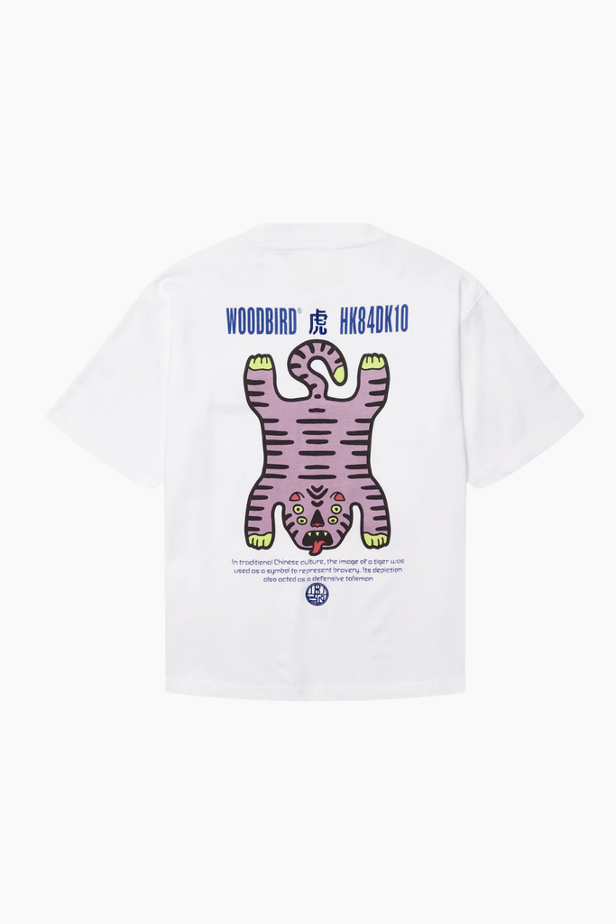 Woodbird WBBalo Tiger Tee - White - Woodbird
