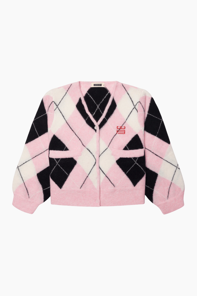 Woodbird WBFen Argyle Cardigan - Støvet Violet / Navy - Woodbird