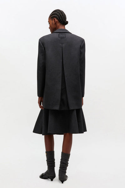 Wool Suiting Blazer A1020022 - Phantom - GANNI