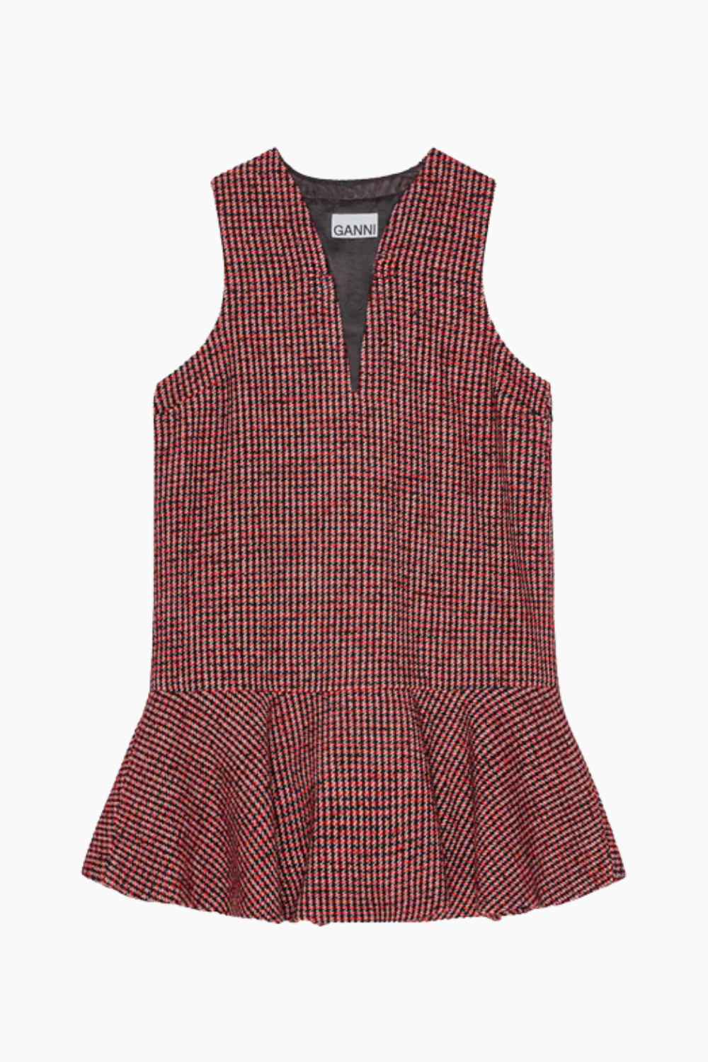 WoollenCheckMiniDressW0032-RacingRed-GANNI