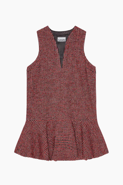 WoollenCheckMiniDressW0032-RacingRed-GANNI