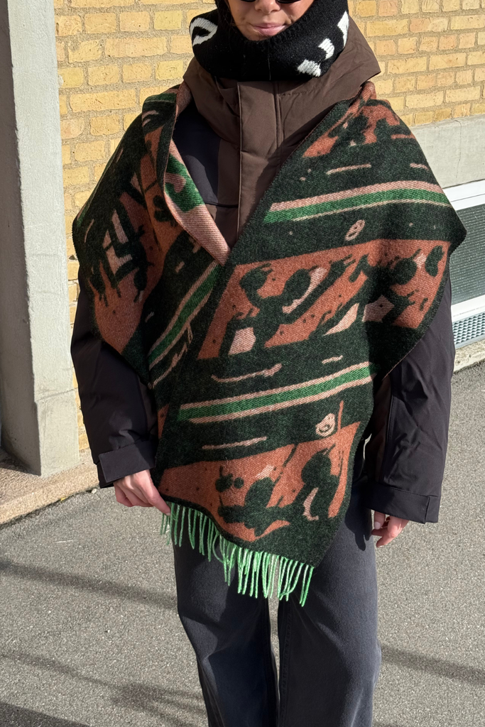 Woven Wool Vibskov Scarf - Brown - Mads Nørgaard