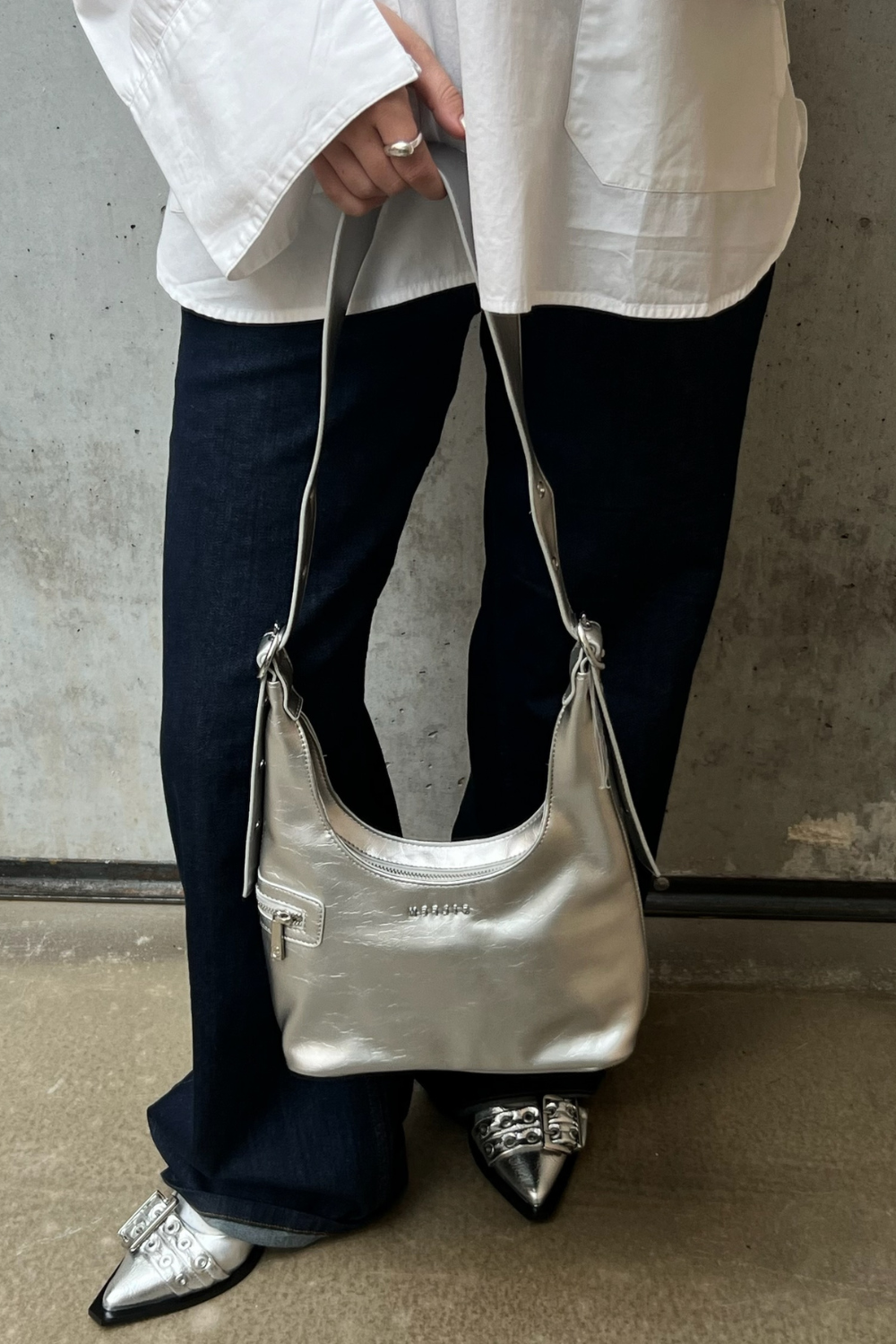 Lotta Shoulder Bag - Silver - Silfen Studio