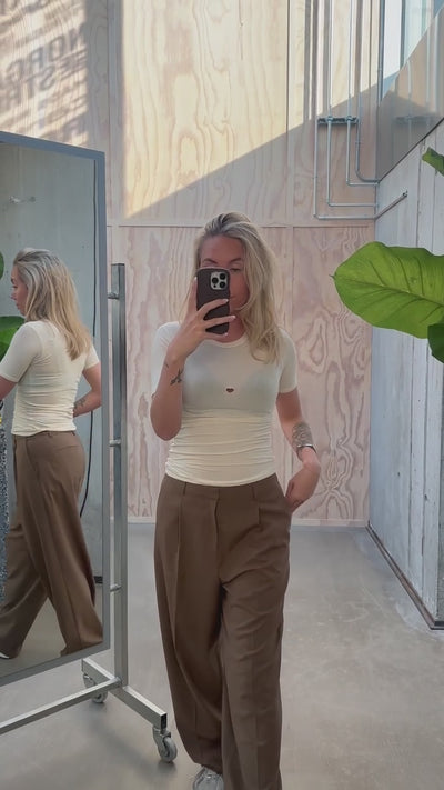 Heart Short Sleeve Cotton Rib - Undyed - Baserange-6