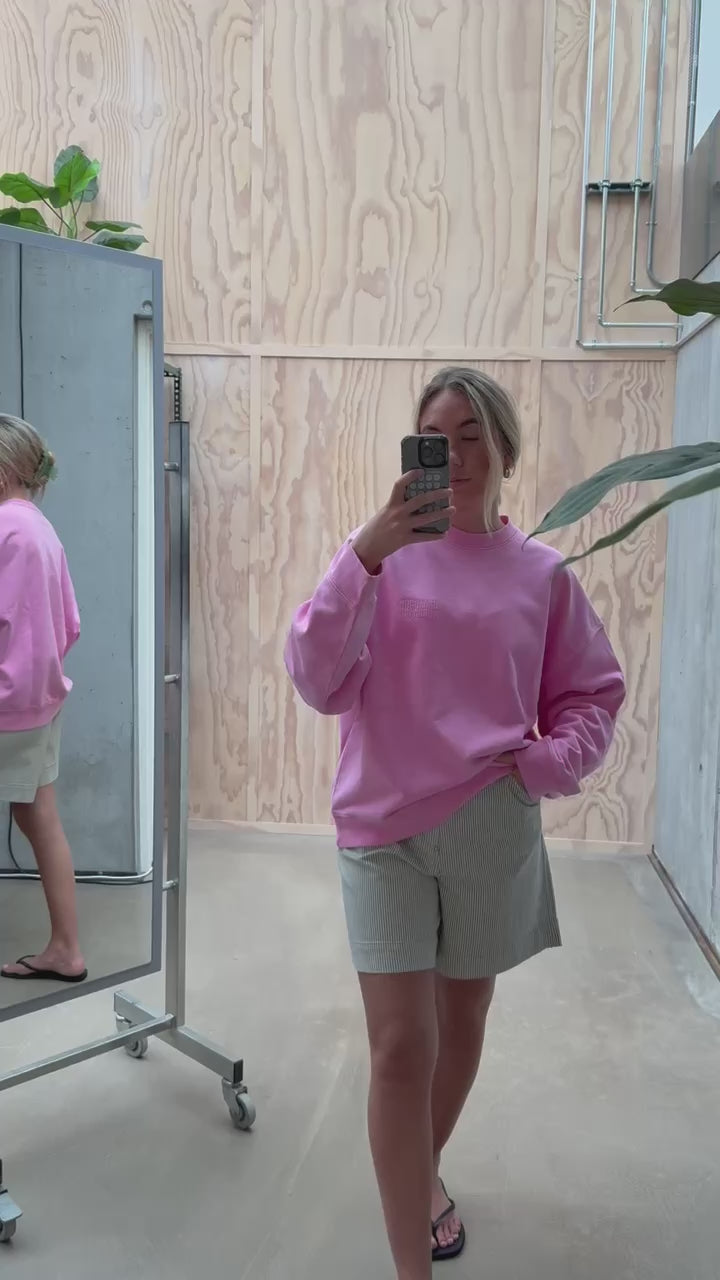  Compact Cotton Atli Sweatshirt - Begonia Pink - Mads Nørgaard