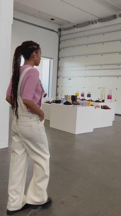 Heavy Denim Overalls J1430 - Egret - GANNI