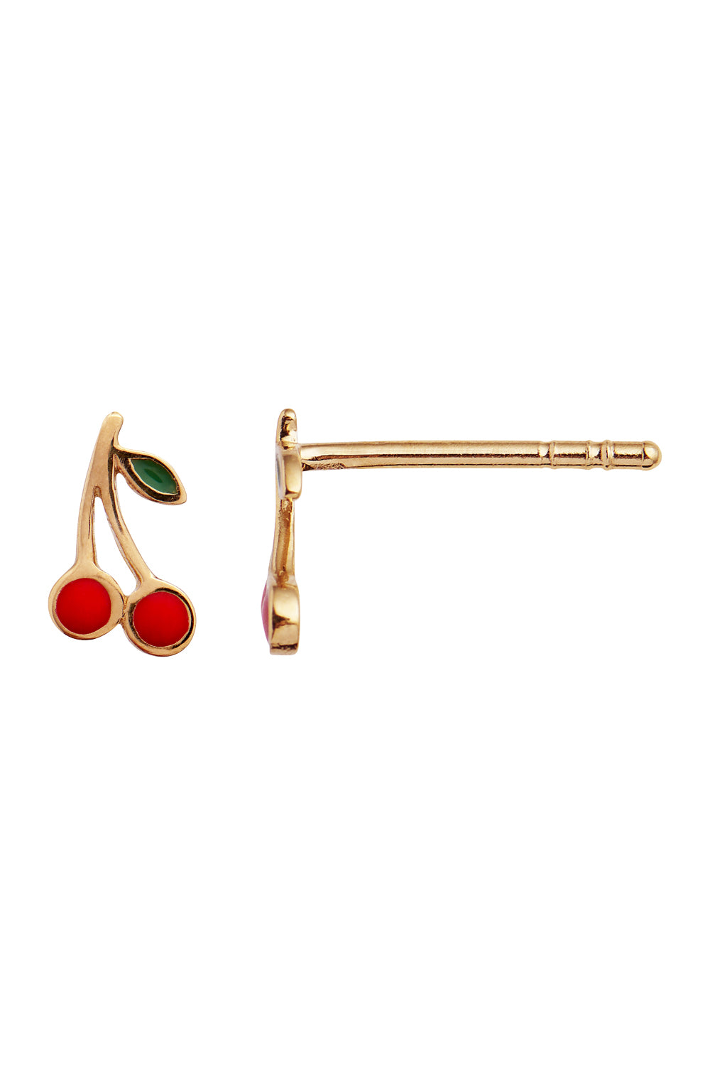 Petit Cherry Earring - Guld - Stine A