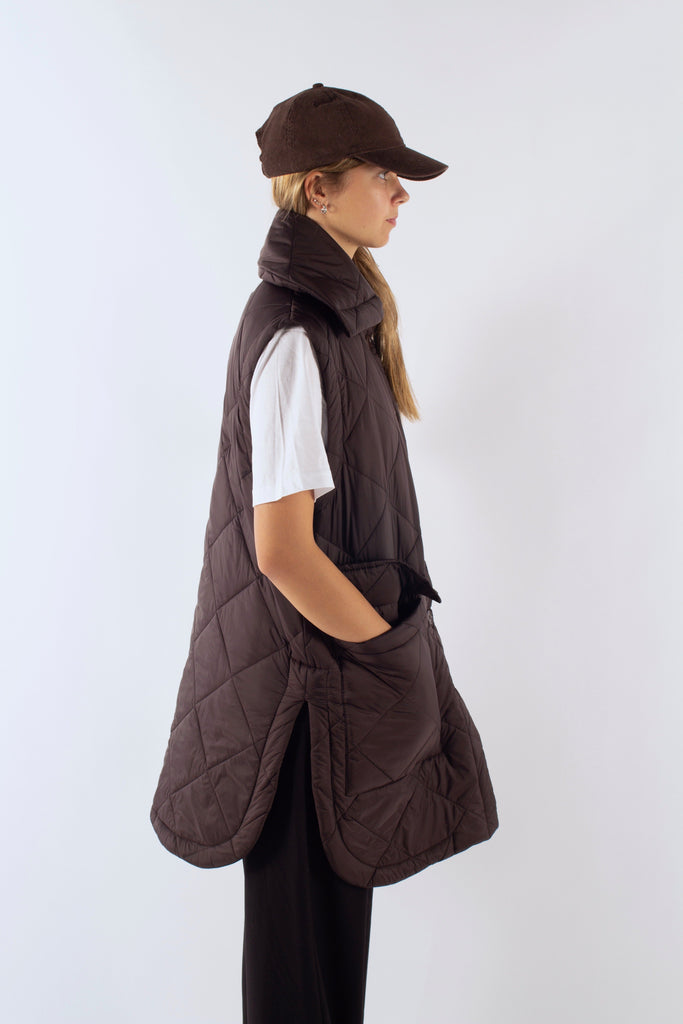 Florencir Quilt Vest - Brown - irréel