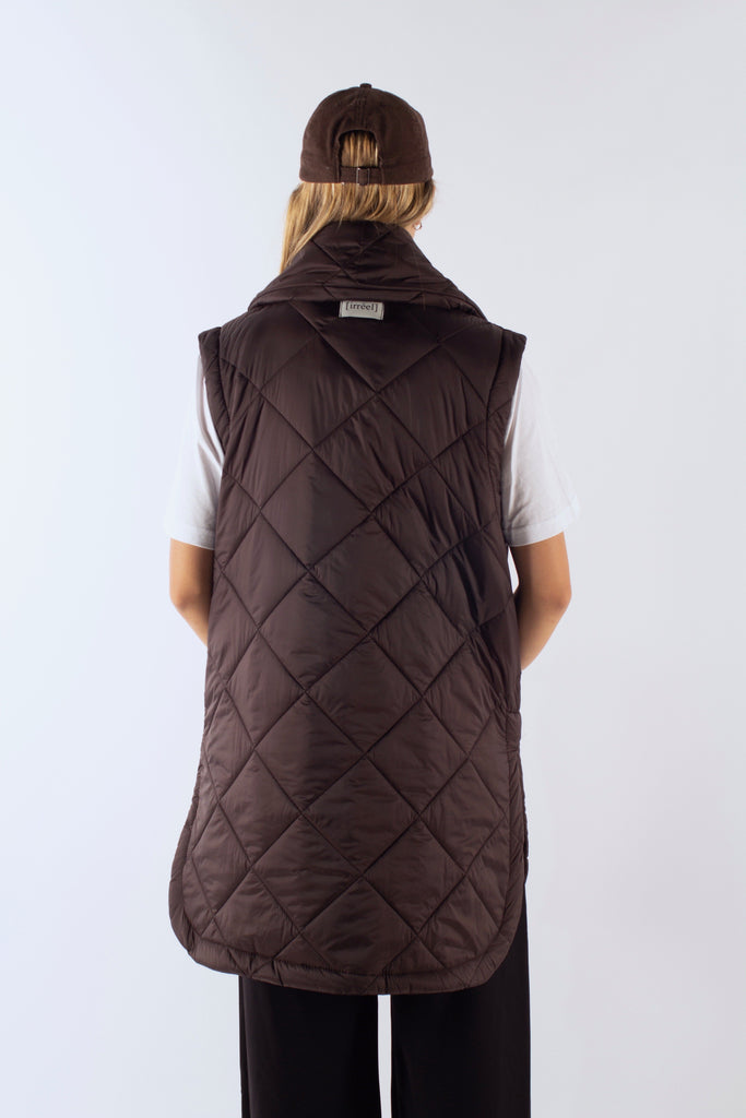 Florencir Quilt Vest - Brown - irréel