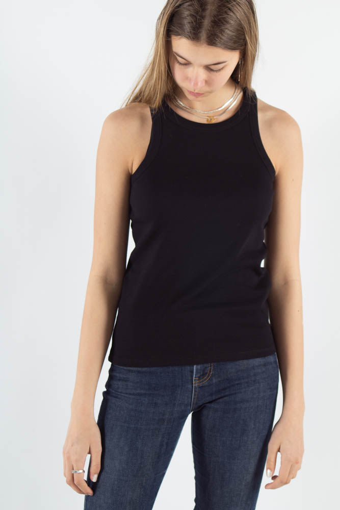 Katy Rib Tank Top - Svart - Bruuns Bazaar