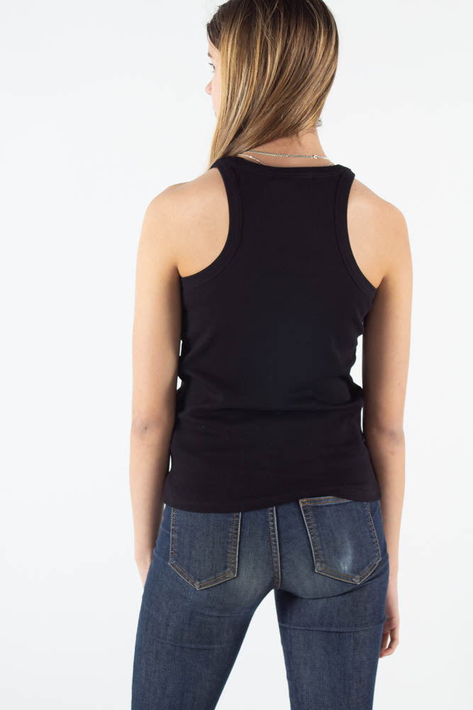 Katy Rib Tank Top - Svart - Bruuns Bazaar