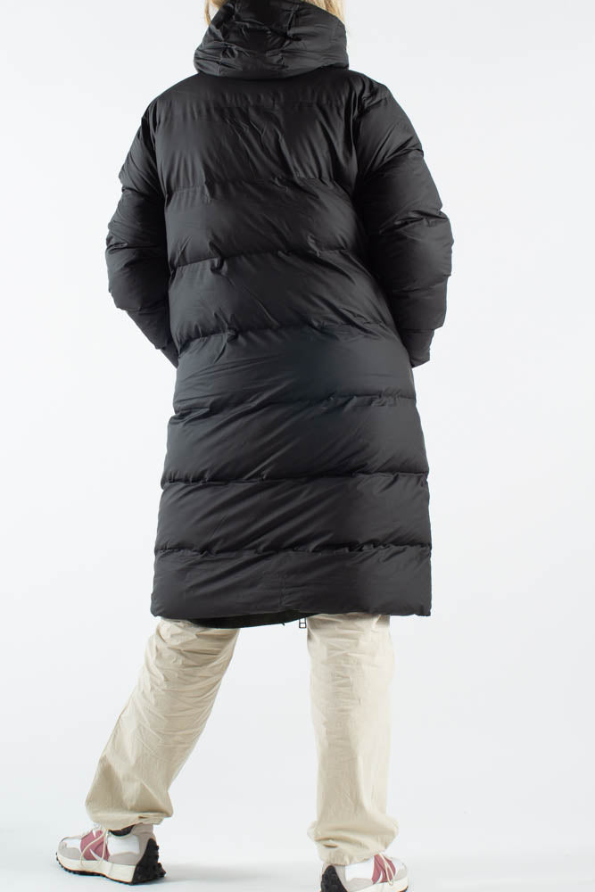 Lång Puffer Jacket - Svart - Rains