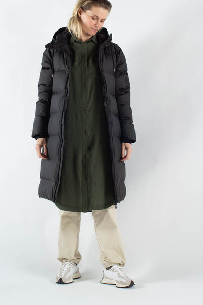 Lång Puffer Jacket - Svart - Rains