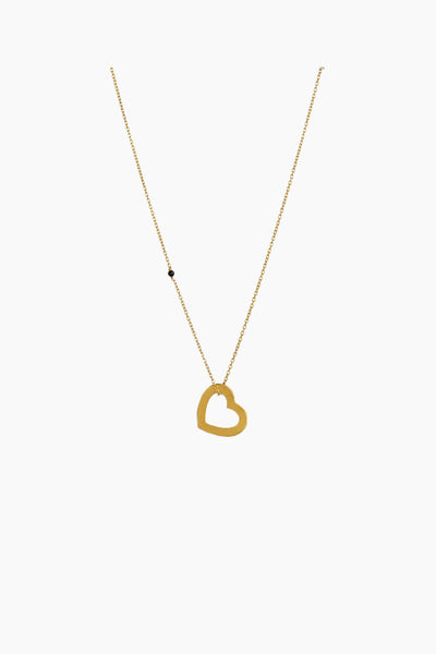 Open Love Heart Pendant - Guld - Stine A