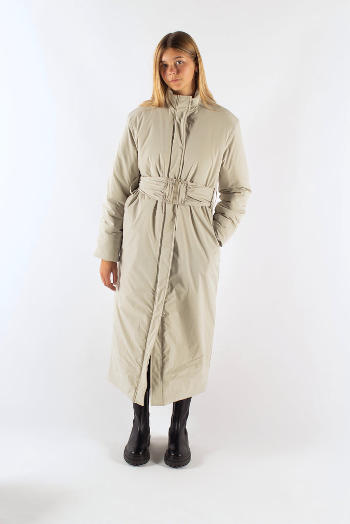 Padded Coat-Dusty Olive Grey - Han Kjøbenhavn