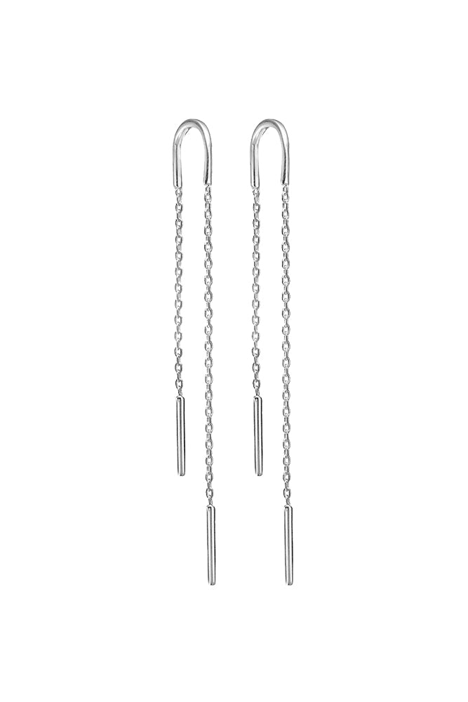 Hoop Chain Earring - Silver - Emalj