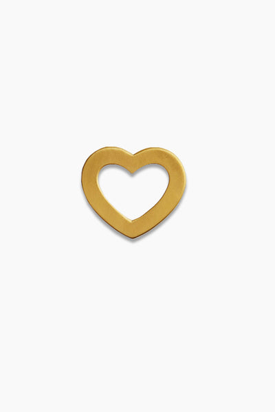 Open Love Heart Pendant - Guld - Stine A